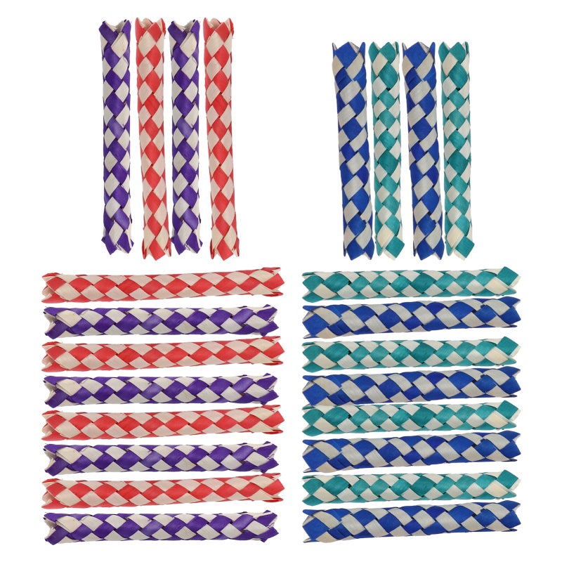 Finger Traps: Natural Bamboo, Soft & Non-Toxic - Bird Chew Toy & Bird Forage Toy for Parrots, Kids Party & DIY Parent-Child Activities - Image 1