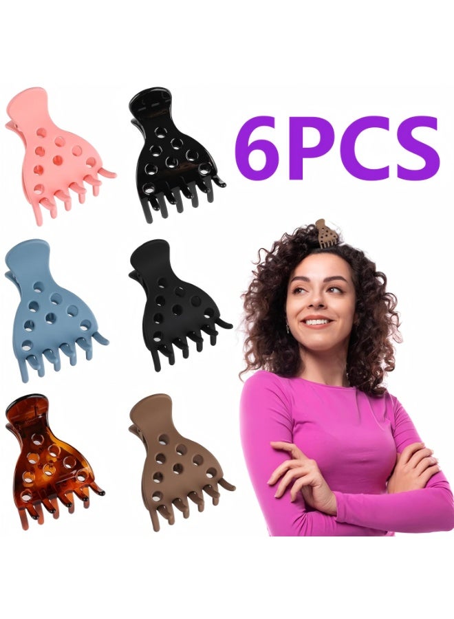 6 قطع من مشابك رفع جذور الشعر لإضفاء كثافة على الشعر، إكسسوارات تصفيف الشعر، مشابك تكثيف الشعر المجعد، مشابك رفع جذور الشعر بدون تجعد لإضفاء كثافة طبيعية على تجعيدات الشعر - Image 1