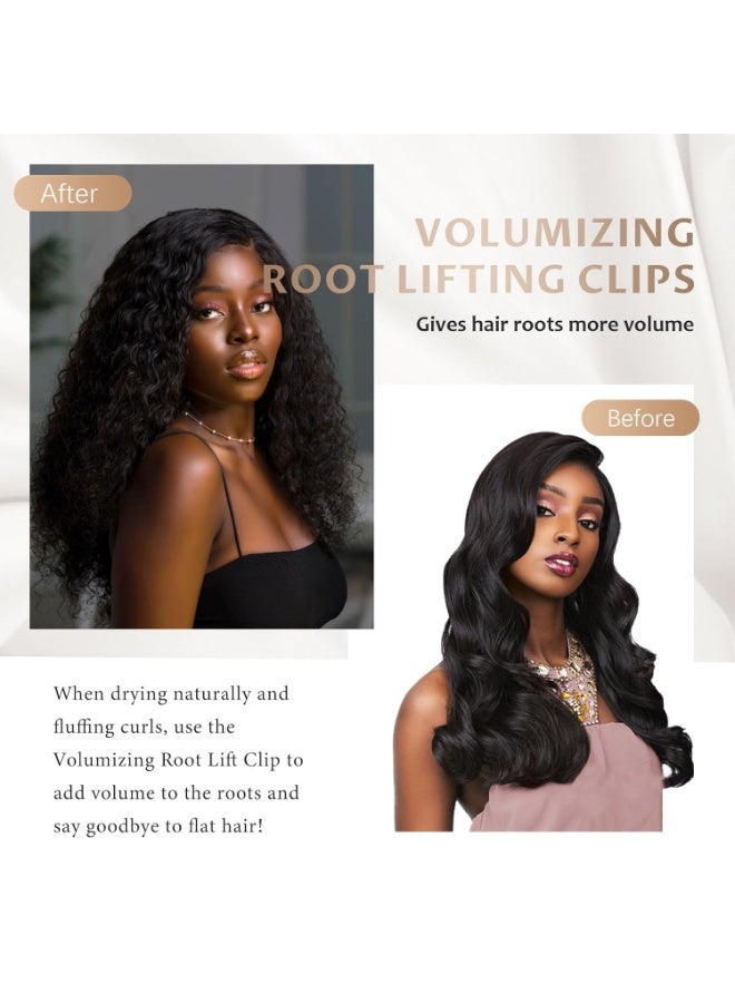 6 قطع من مشابك رفع جذور الشعر لإضفاء كثافة على الشعر، إكسسوارات تصفيف الشعر، مشابك تكثيف الشعر المجعد، مشابك رفع جذور الشعر بدون تجعد لإضفاء كثافة طبيعية على تجعيدات الشعر - Image 3