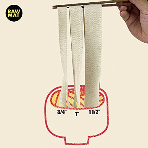 RAWMAT Twill Tape for Sewing 100% Cotton Webbing 2 Inch 5 Yard Roll Herringbone Ribbon Natural Ribbon Color for DIY Craft Making and Tote Bag Patterns for Sewing (Beige) - Image 4