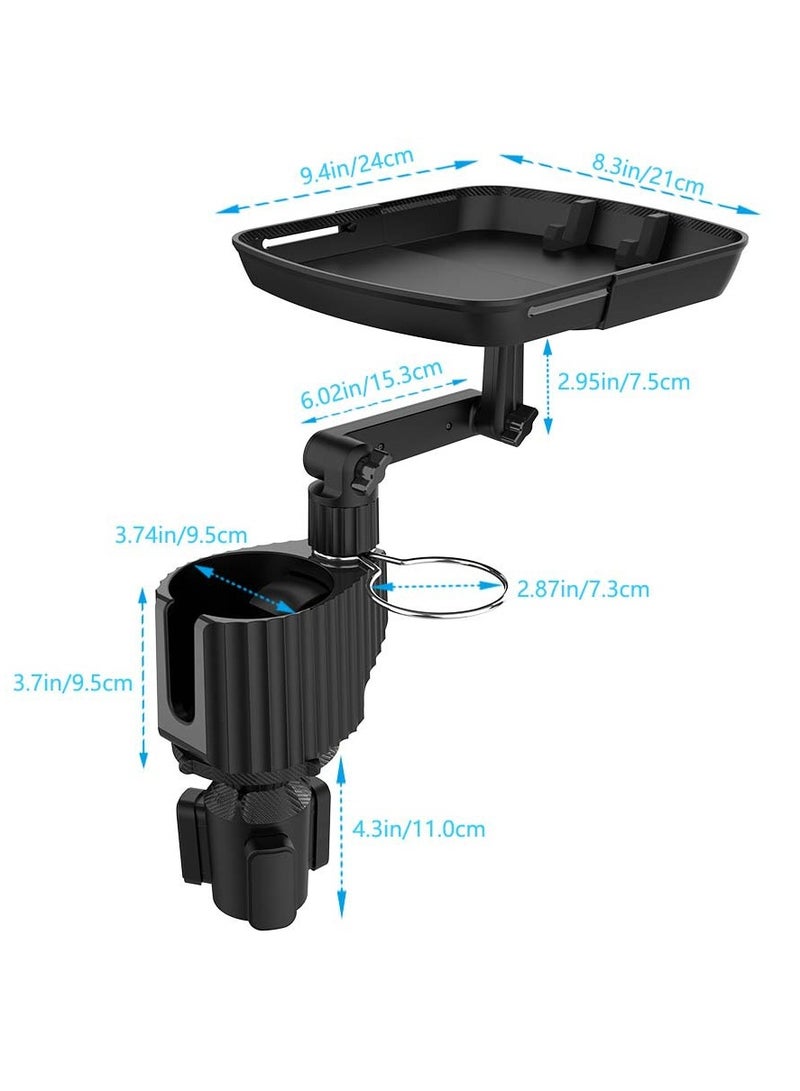 Car Multifunctional Organizer with Tray, 3-in-1 Cell Phone Snack Cup Holder, Drink Coffee Cup Organizer. - Image 5