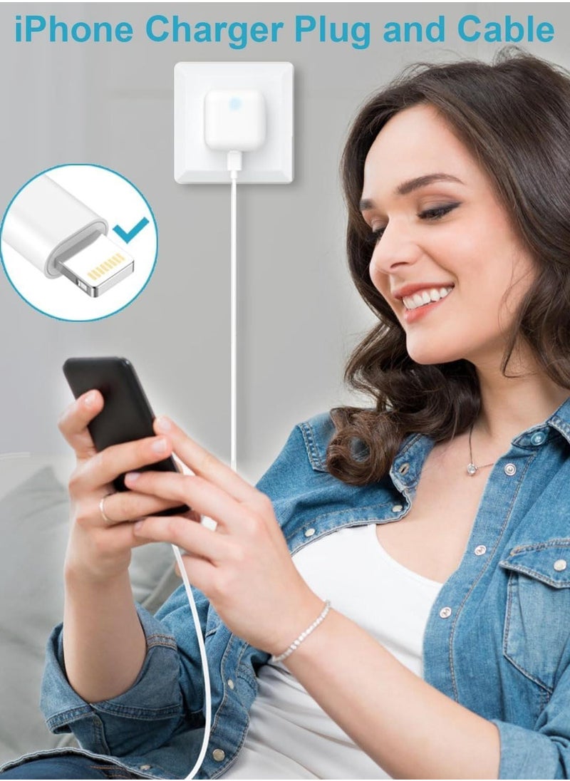 Flyview - iPhone 20W Fast Charger | USB C Wall Fast Charger with USB C to Lightning Cable Compatible with iPhone 14/14 Pro/14 Pro Max/13/12/SE2020/11/XR/XS Max/X/iPad - Image 1