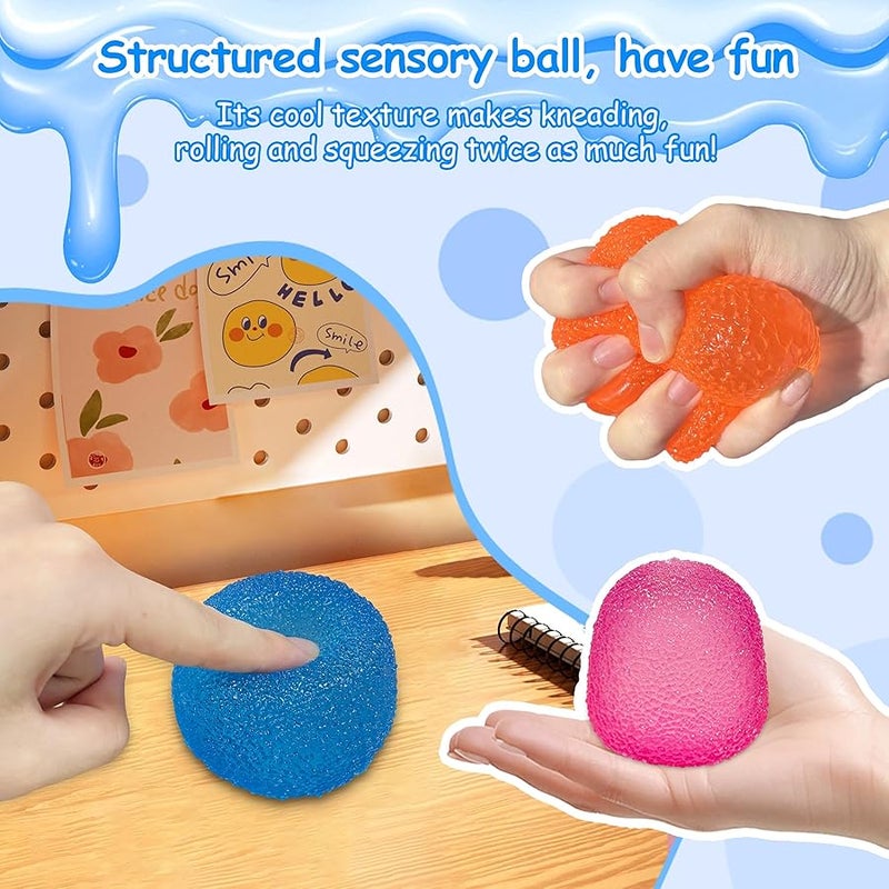 QITAI Squishy Fidget Toys Stress for Kids and Adults, Super Solid Squeeze Ball, Sensory for Stress Relief, Birthday, Easter Basket Stuffers and Party Favors (Blue) - Image 2