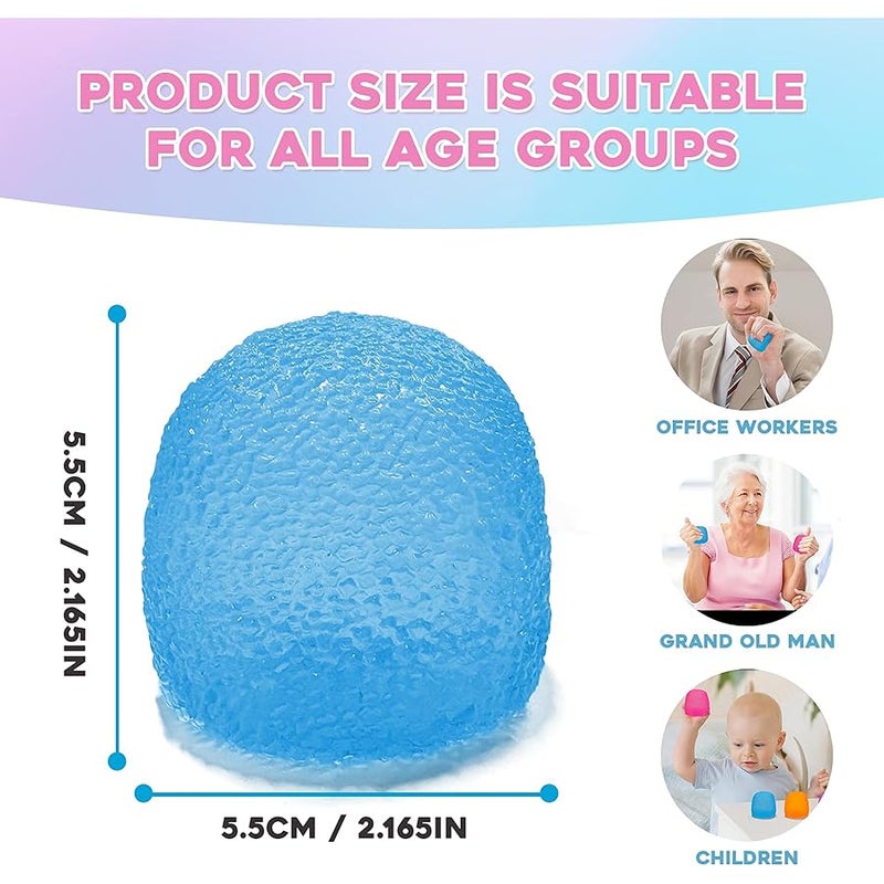 QITAI Squishy Fidget Toys Stress for Kids and Adults, Super Solid Squeeze Ball, Sensory for Stress Relief, Birthday, Easter Basket Stuffers and Party Favors (Blue) - Image 4