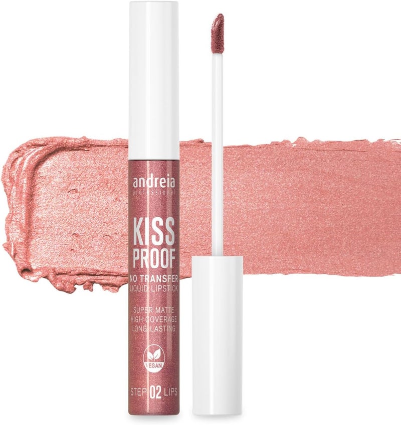 Andreia Professional No Transfer Liquid Lipstick Matte Longlasting Kiss Proof Smudgefree Vitamin E Enriched Formula 100 Vegan Colour 20 Pink Aura 208ml