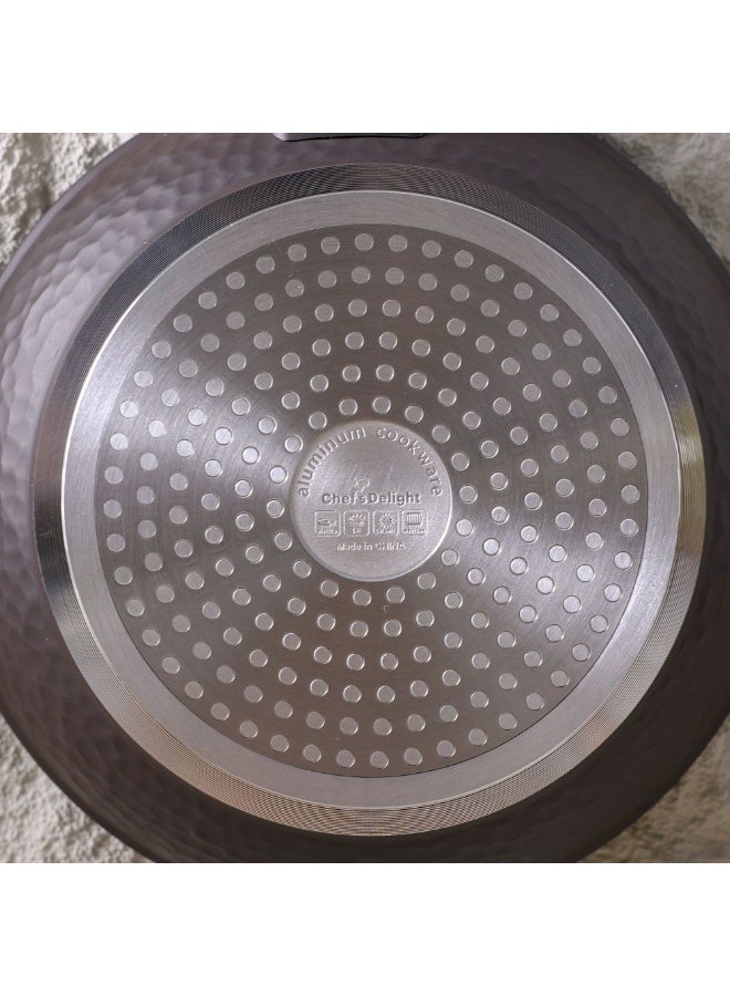 DANUBE HOME Chef's Delight Bistro Bliss Fry Pan – Non-Stick Durable Frying Pan for Gas & Induction Cooktops – Easy Clean Cooking Pan for Eggs, Meats, Vegetables, Kitchen 28x5.2cm - Brown - Image 4