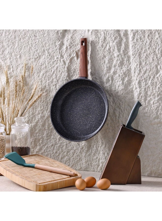 DANUBE HOME Chef's Delight Bistro Bliss Fry Pan – Non-Stick Durable Frying Pan for Gas & Induction Cooktops – Easy Clean Cooking Pan for Eggs, Meats, Vegetables, Kitchen 28x5.2cm - Brown - Image 5