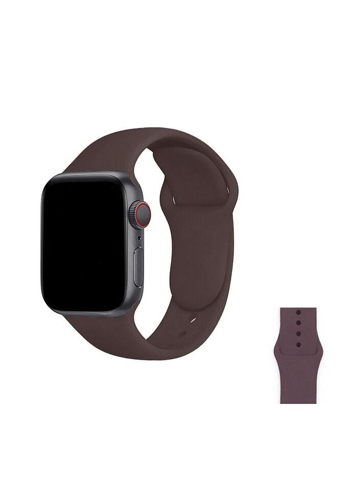 Generic - Apple Watch Band 45mm Soft Silicone Sport Band Replacement Wrist Strap Compatible for iWatch Apple Watch Series 7 Nike+,Sport,Edition - Image 1