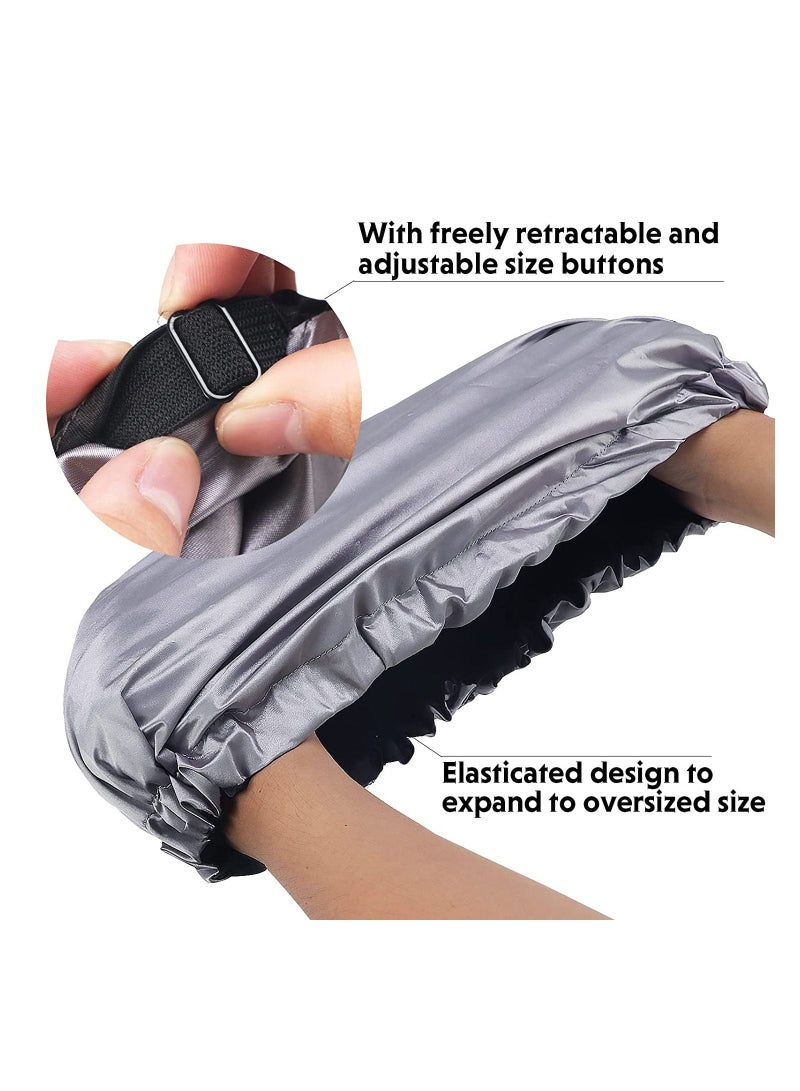 ORiTi Shower cap for women,Luxury Silk Lined Shower Cap, Machine Washable, Adjustable Size Reusable,Large Satin Shower Cap for all hair - Image 4