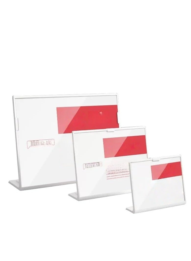 Eckek حامل لافتات من بلاستيك ABS، حامل لعرض القوائم بشكل L - Image 2