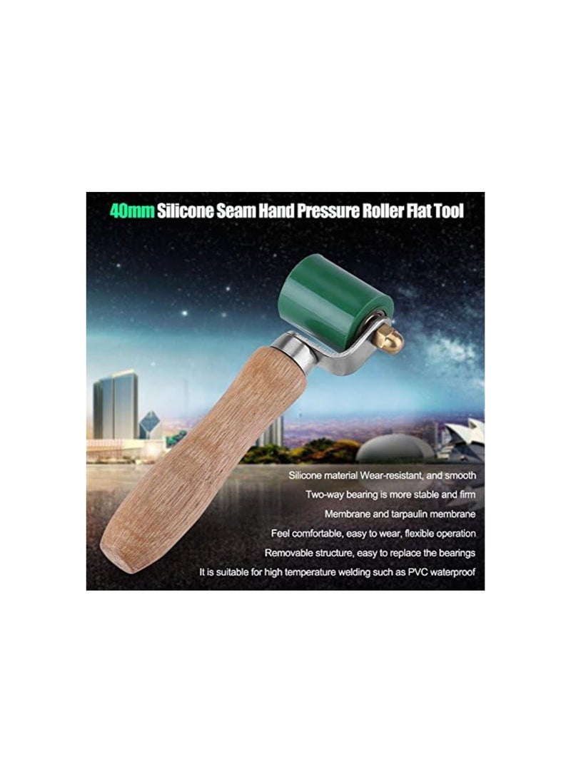 Generic - Silicone Hand Roller, 40mm Silicone High Temperature Resistant Pressure Roller for Roofing Hot Air Heating PVC Welding, 1.6 x 1.3inch - Image 1