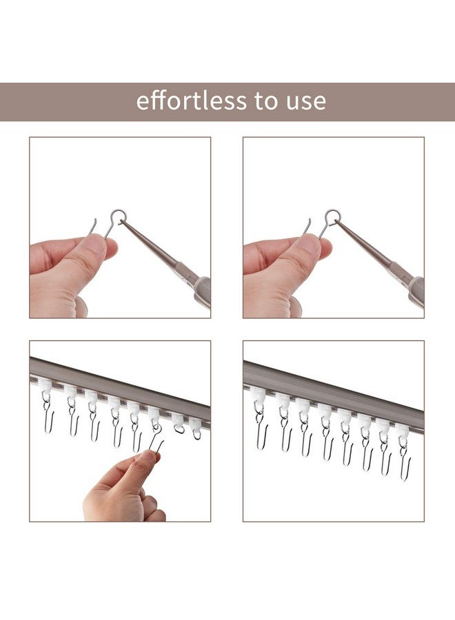 Jetec Jetec Metal Curtain Track Hooks S Shaped Small Curtain Metal Drape Wire Hooks for Ceiling Drape Track  - Image 3