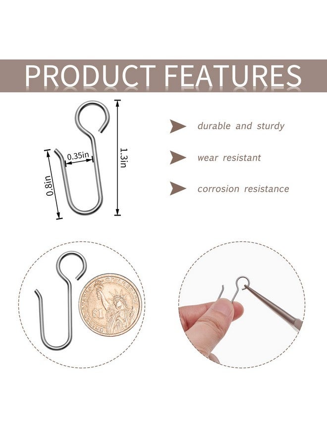 Jetec Jetec Metal Curtain Track Hooks S Shaped Small Curtain Metal Drape Wire Hooks for Ceiling Drape Track  - Image 2