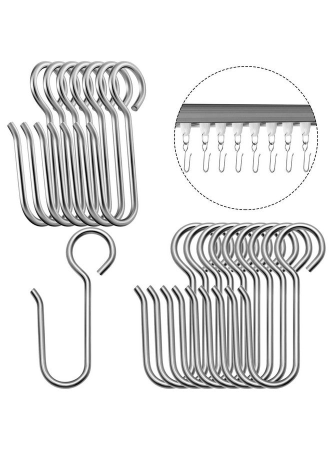 Jetec Jetec Metal Curtain Track Hooks S Shaped Small Curtain Metal Drape Wire Hooks for Ceiling Drape Track  - Image 1