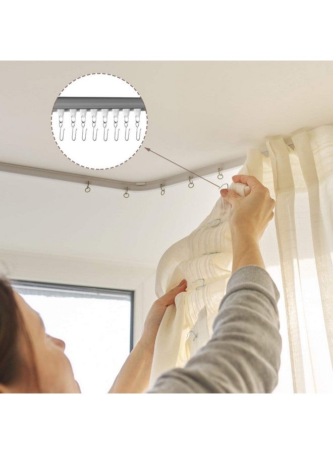Jetec Jetec Metal Curtain Track Hooks S Shaped Small Curtain Metal Drape Wire Hooks for Ceiling Drape Track  - Image 4