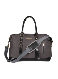 MOUNTHOOD Duffel / Duffle Bag for Men and Women - Premium Quality Long Lasting Canvas with Faux Leather - Polaris Dark Gray