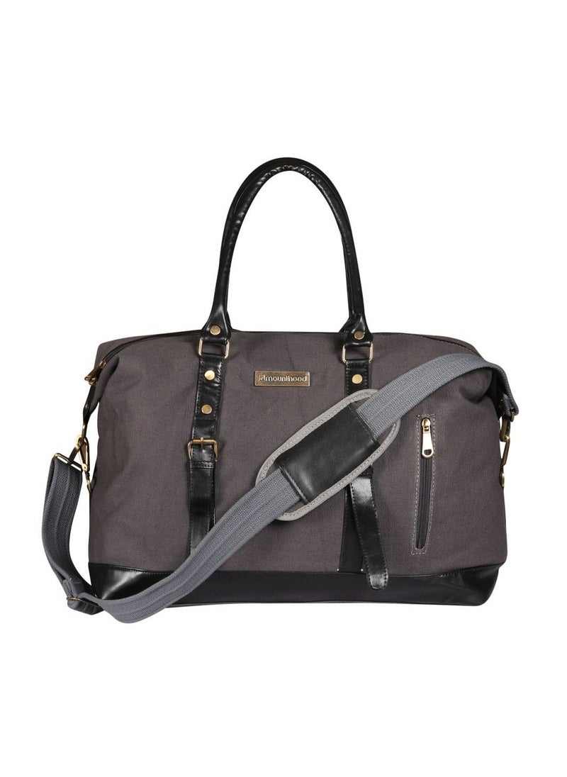 MOUNTHOOD - MOUNTHOOD Duffel / Duffle Bag for Men and Women - Premium Quality Long Lasting Canvas with Faux Leather - Polaris Dark Gray - Image 1