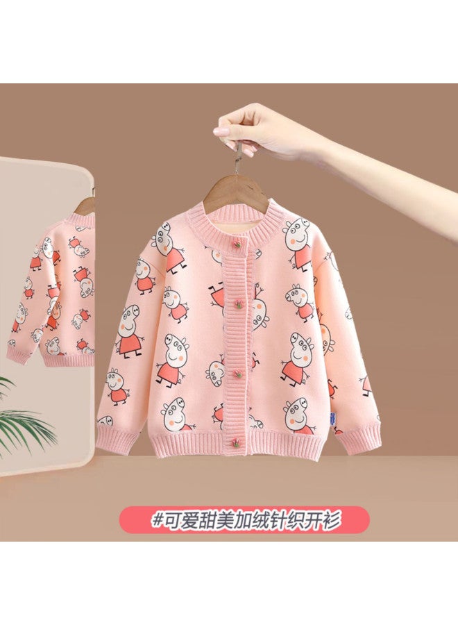 Peppa Pig new Autumn/winter Kids' Sweater - Comfortable & Versatile Girls' Casual Outerwear - Image 2