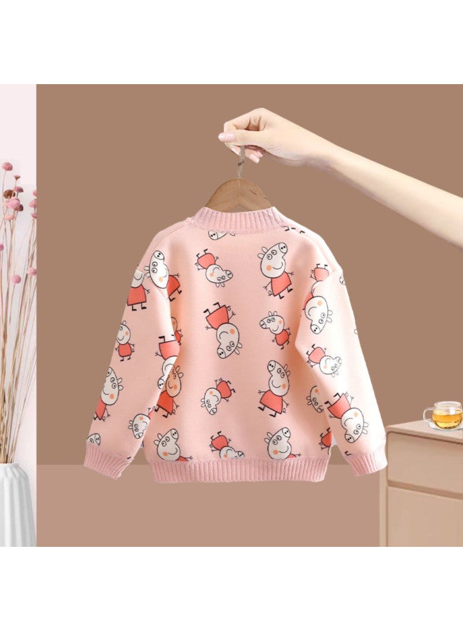 Peppa Pig new Autumn/winter Kids' Sweater - Comfortable & Versatile Girls' Casual Outerwear - Image 3