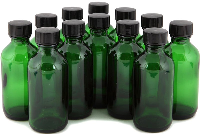 Vivaplex زجاجات فيفابلكس 12 خضراء سعة 2 أونصة مع أغطية - Image 1