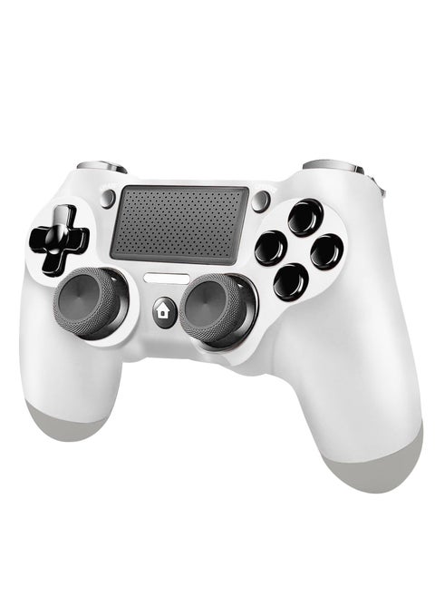 Wireless Controller for PlayStation 4 Compatible with PlayStation 4/PlayStation Slim/PlayStation Pro 6-Axis Motion Sensor and Dual Vibration New Model White
