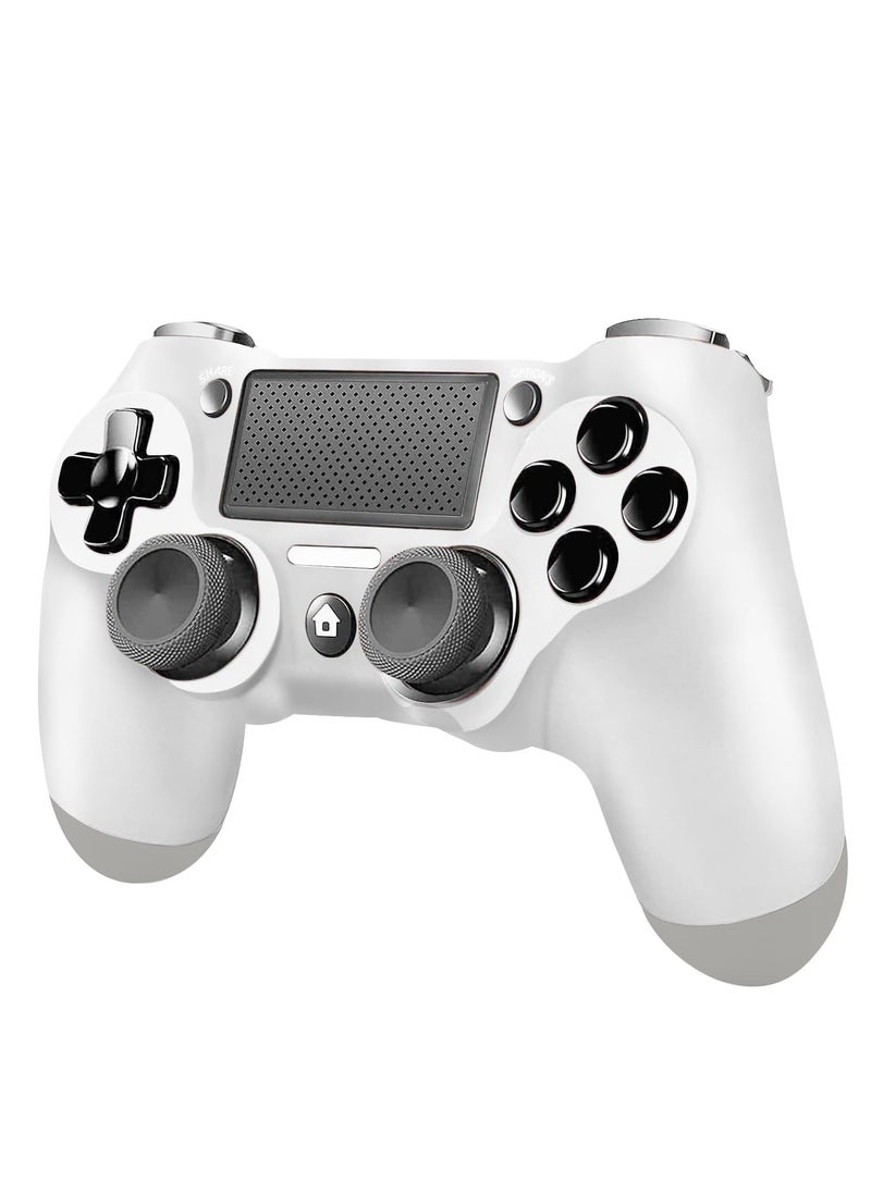 Generic - Wireless Controller for PlayStation 4 Compatible with PlayStation 4/PlayStation Slim/PlayStation Pro 6-Axis Motion Sensor and Dual Vibration New Model White - Image 1