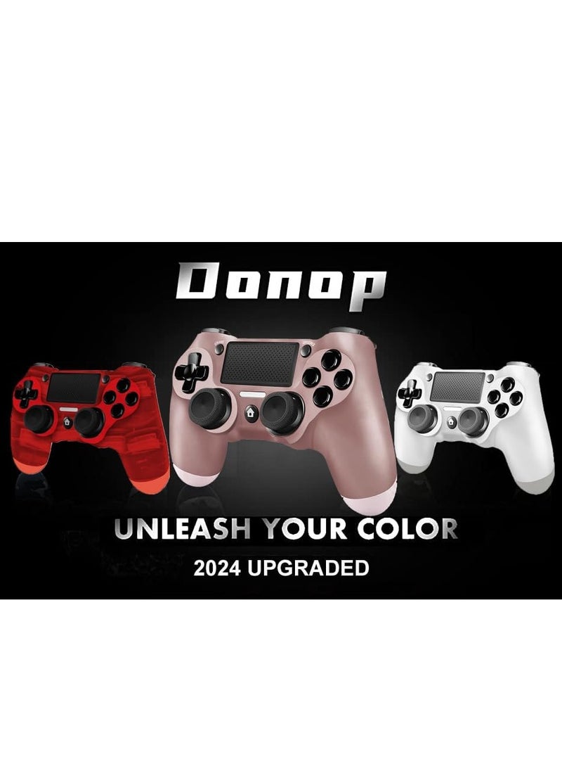Generic - Wireless Controller for PlayStation 4 Compatible with PlayStation 4/PlayStation Slim/PlayStation Pro 6-Axis Motion Sensor and Dual Vibration New Model White - Image 1