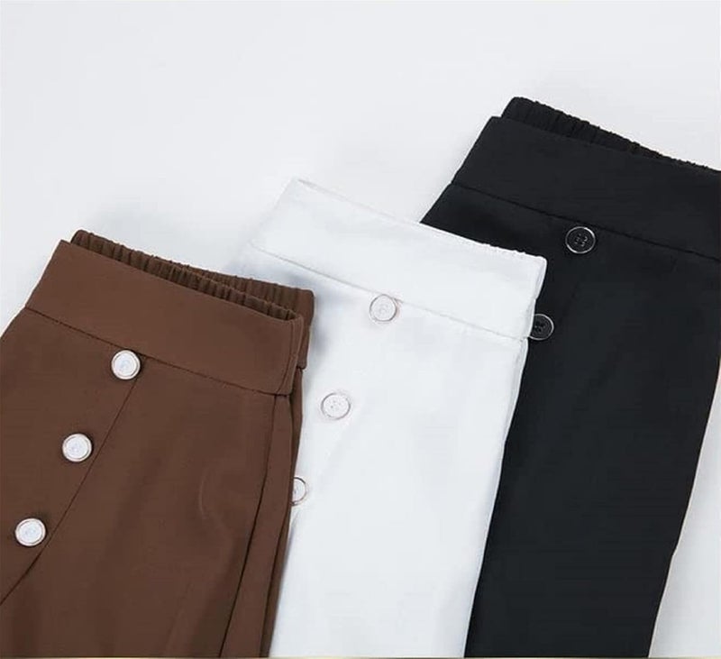 comfrt Kittifly Pants, [Cool and Slim] Stylish Gauchos and Palazzo Pants, Kittifly Widepants-Navy||XL - Image 4