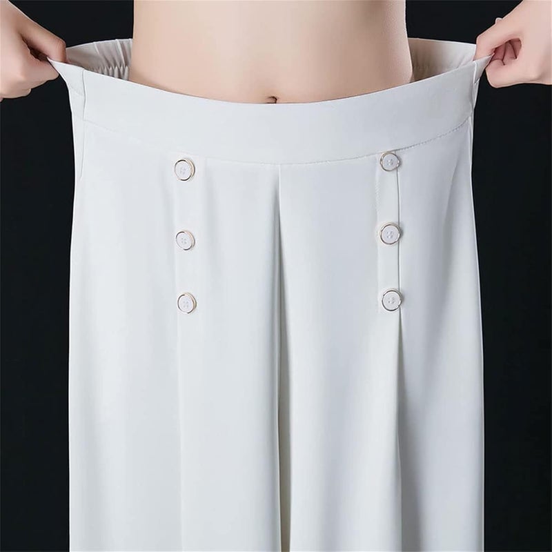 comfrt Kittifly Pants, [Cool and Slim] Stylish Gauchos and Palazzo Pants, Kittifly Widepants-Navy||XL - Image 3