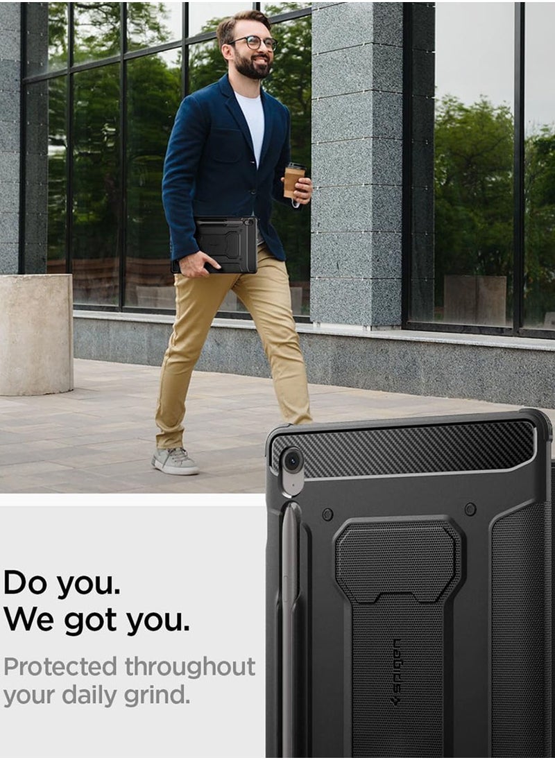 Spigen Rugged Armor Pro Samsung Galaxy Tab S10 FE+ Case Cover (2025) with S Pen Holder [Tab S10 FE PLUS] - Black  - Image 3