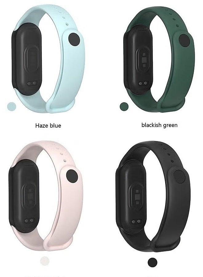 Happy D 4-piece replacement strap for Xiaomi Smart Band 8/9/10,Soft Silicone Clip Replacement Band For Xiaomi Mi Band 8/9/10 - Image 2