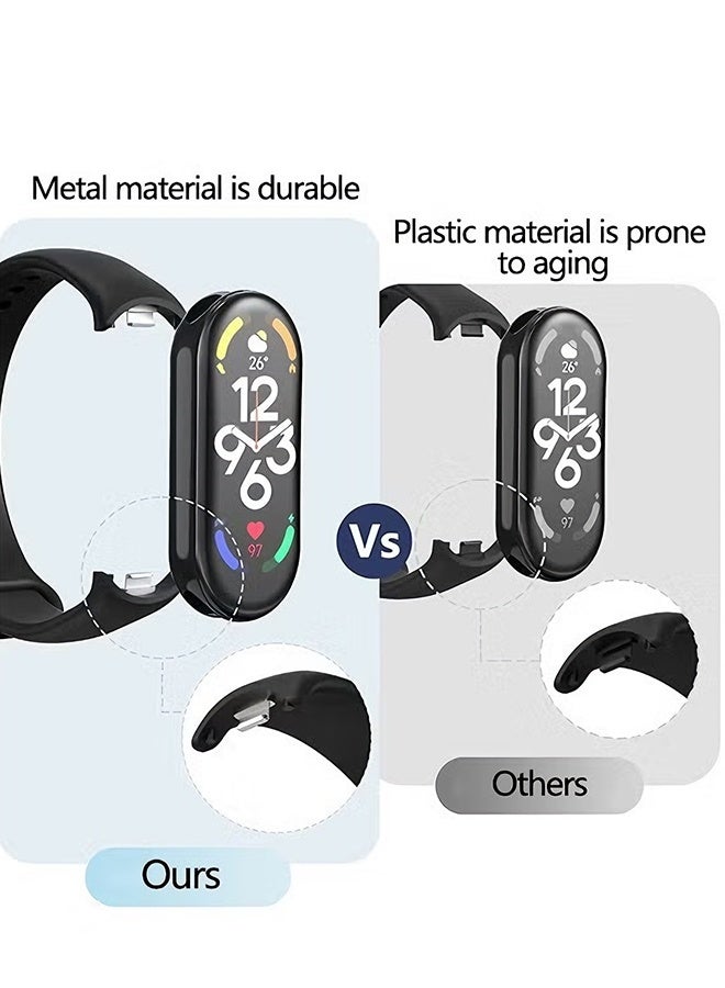 Happy D 4-piece replacement strap for Xiaomi Smart Band 8/9/10,Soft Silicone Clip Replacement Band For Xiaomi Mi Band 8/9/10 - Image 3