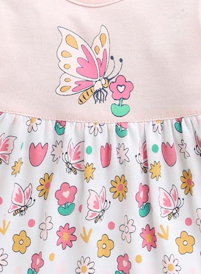 BUMZEE Baby Girls Cotton Full Sleeves Knee Length Fit & Flare Dress Pink & White - 3-6 Months (Peb10917B-pnk) - Image 4
