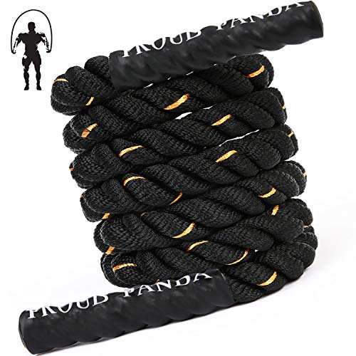 Proud Panda Heavy Jump Ropes for Fitness 5LB, Weighted Adult Skipping Rope Exercise Battle Ropes for Men & Women, Total Body Workouts, Power Training in Gym to Improve Strength and Building Muscle(1.5''9.2 ft) - Image 1