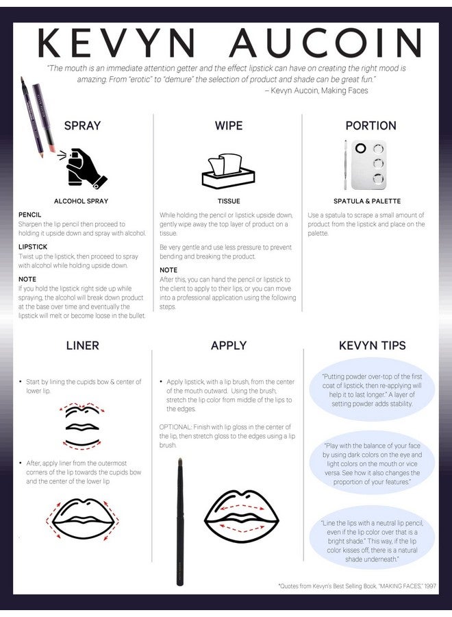 كيفين أوكوين محدد شفاه لا يُنسى، ديفاين: محدد شفاه يدوم طويلاً. مقاوم للماء، ذو طرف محدد يبرز الشفاه. سهل المزج. قلم وفرشاة بطرفين. مناسب لجميع ألوان وأنواع البشرة.