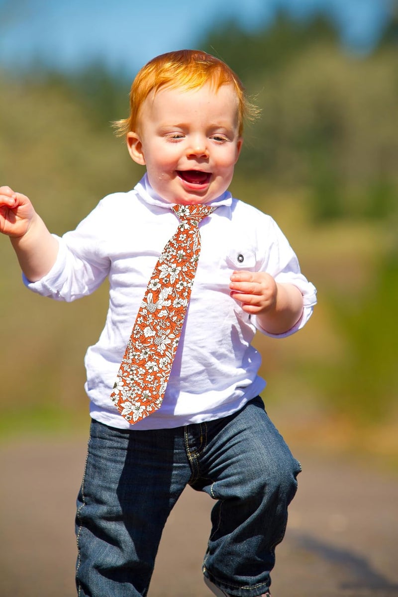 BELLUNO Boys' Floral Ties, Hook and Loop Pre-tied Flower Ties for Little Kids and Pre-teens - Image 3
