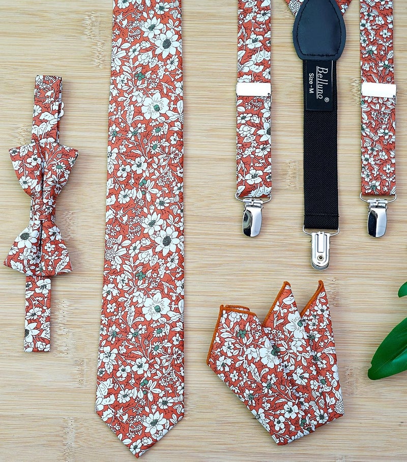 BELLUNO Boys' Floral Ties, Hook and Loop Pre-tied Flower Ties for Little Kids and Pre-teens - Image 5