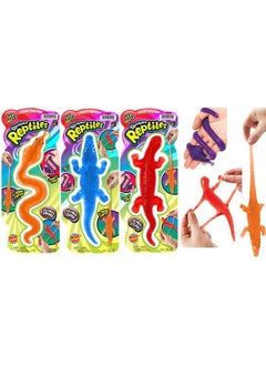 Ja-Ru Super Stretchy Sticky Reptiles Snake, Lizard & Alligator (3 Units Assorted) Prank Squishy Sticky Toy Party Favors Toy For Kids, Pinata Filler, Bulk Toys, Snap Hand Like Fidget Toy. 4293A  - Image 2