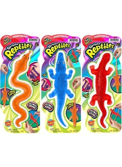 Ja-Ru Super Stretchy Sticky Reptiles Snake, Lizard & Alligator (3 Units Assorted) Prank Squishy Sticky Toy Party Favors Toy For Kids, Pinata Filler, Bulk Toys, Snap Hand Like Fidget Toy. 4293A  - Image 4