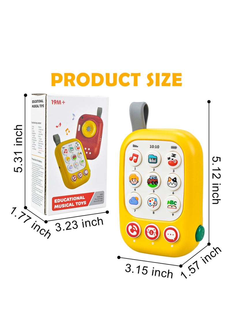SYOSI Kids Mobile Phone Soft and Safe Baby Toy Phone with Animal Sounds and Music,Toddler Phone  - Image 3