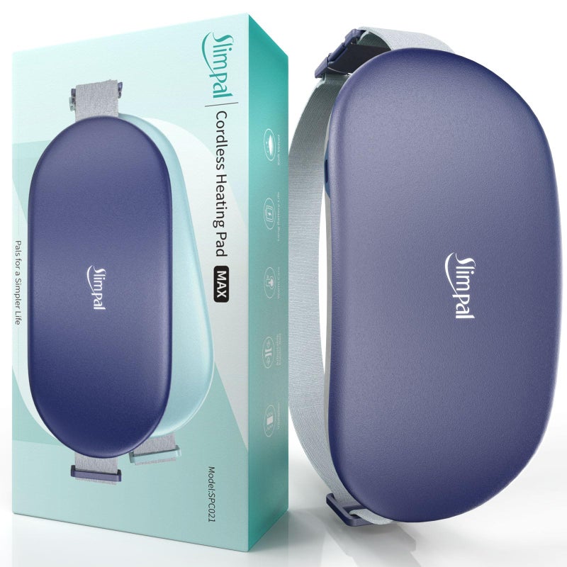 Slimpal Heating Pad for Period CrampsBack Pain FSA HSA Eligible PlusSized Electric Heating Pad Portable Menstrual Heat Belt Pain Relief 3 Timer Auto Off Setting Gift for Girls Women Wife Navy