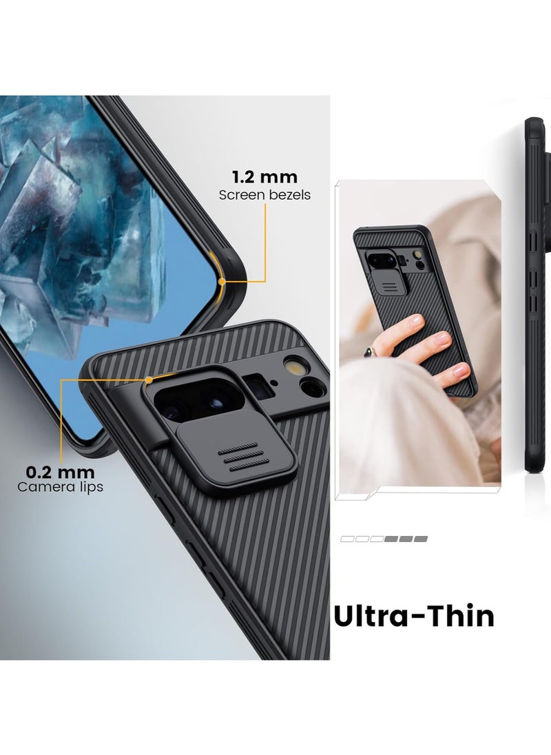 Google Pixel 8 Pro Case, Pixel 8 Pro Case with Slide Camera Cover, Slim Pixel 8 Pro 5G Phone Case 6.7 Inch