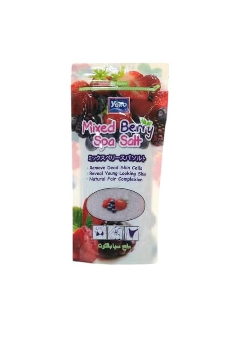 Yoko Spa milk salt with berries to lighten and exfoliate the body
