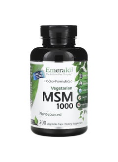 Emerald Laboratories Emerald Laboratories, MSM 1000, 1,000 mg, 200 Vegetable Caps  - Image 1