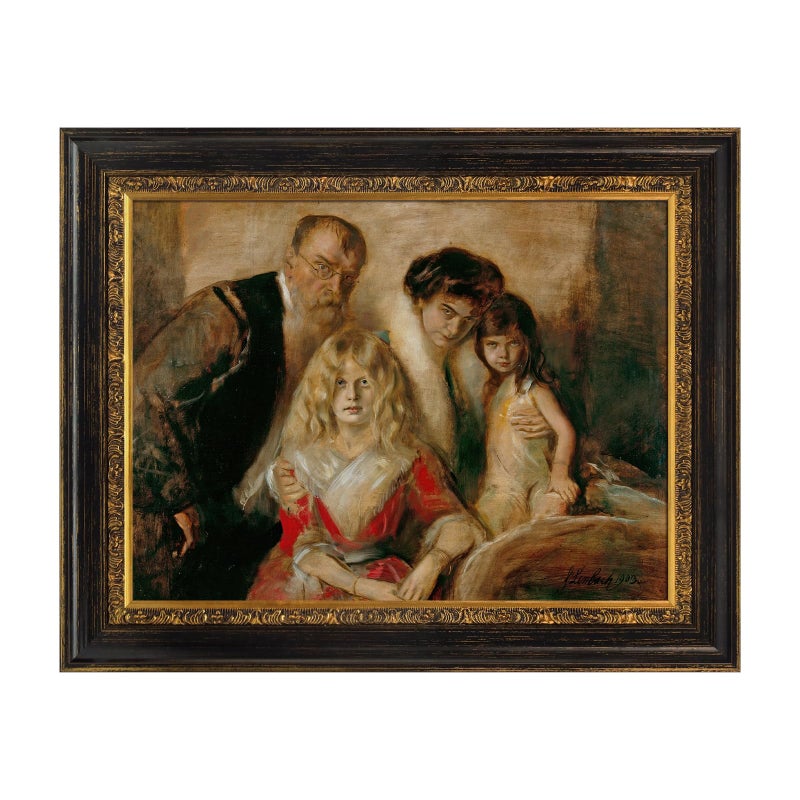 FOLKOR Vintage Canvas Frame for 11x14 Handmade Paintings, Antique Black and Gold Embossed Art Frame for Artists Exhibition, Gallery Wall Frames for Landscape Family Portrait, No Glass Cover & Back - Image 1