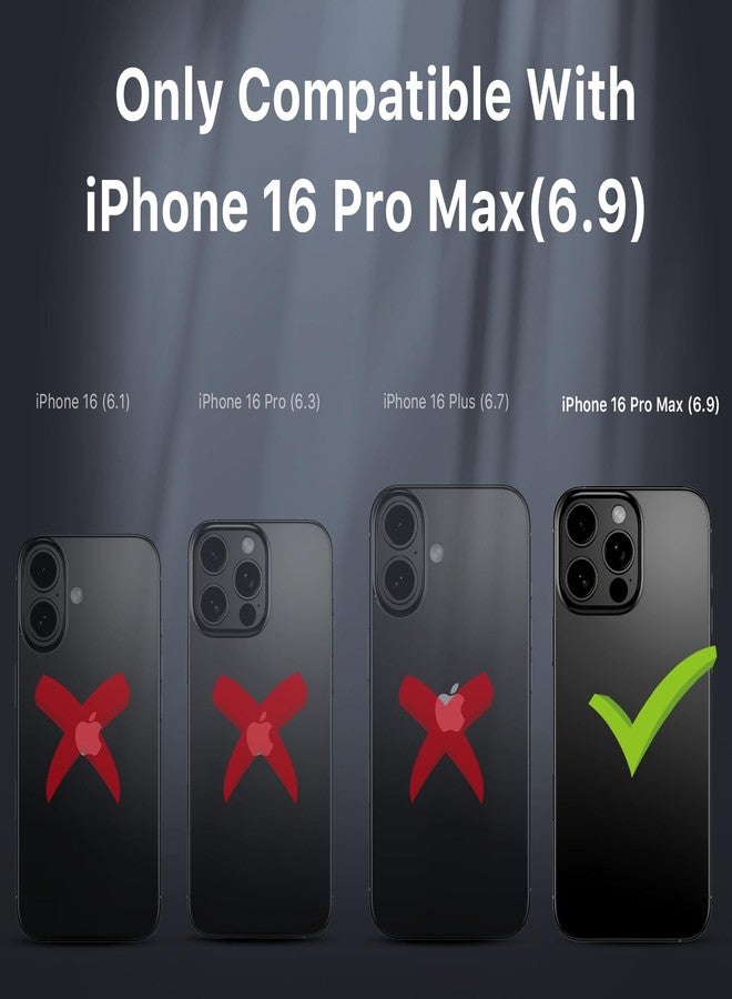 جراب M MYBAT PRO Maverick Series لهاتف iPhone 16 Pro Max مع مشبك حزام، [متوافق مع Magsafe] مع واقي شاشة، مقاوم للسقوط والصدمات، مسند قابل للدوران 360 درجة، حماية فائقة، لون أخضر عسكري - Image 2