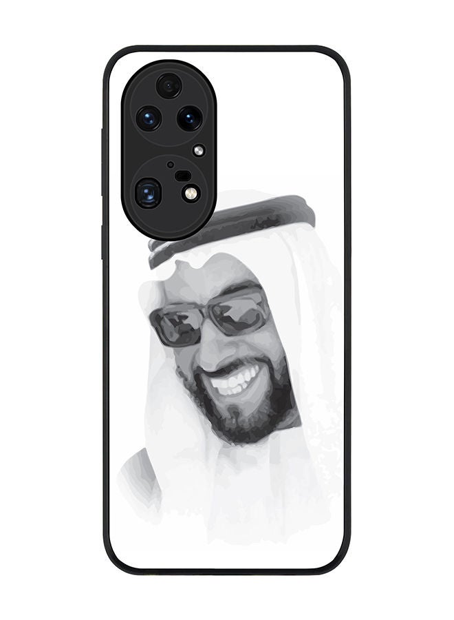 Stylizedd Rugged Black edge case for Huawei P50 Pro Slim fit Soft Case Flexible Rubber Edges Anti Drop TPU Gel Thin Cover - Zayed Our Father - Image 1