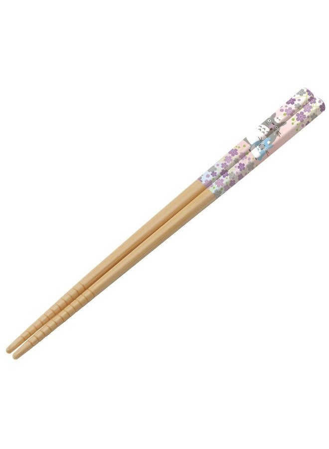 Skater My Neighbor Totoro Bamboo Chopstick -Anti-Slip Grip for Ease of Use - Authentic Japanese Design - Flowers - Image 1