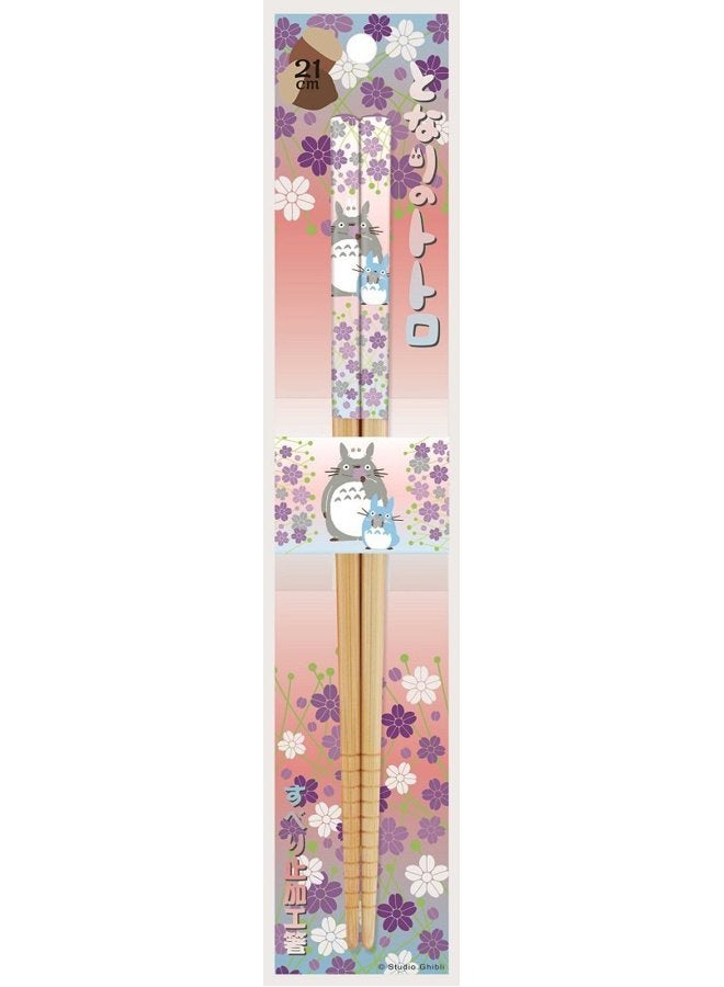 Skater My Neighbor Totoro Bamboo Chopstick -Anti-Slip Grip for Ease of Use - Authentic Japanese Design - Flowers - Image 2