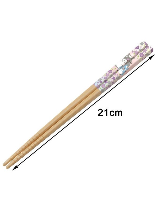 Skater My Neighbor Totoro Bamboo Chopstick -Anti-Slip Grip for Ease of Use - Authentic Japanese Design - Flowers - Image 3